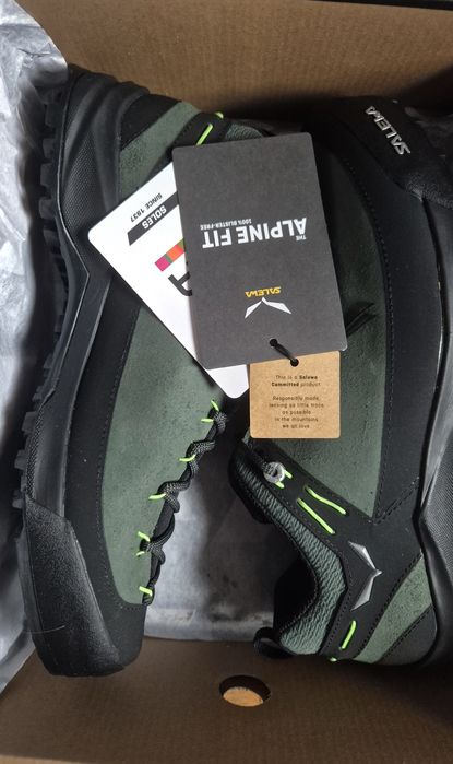 NOWE r. 43 Salewa Wildfire Leather raw green/black buty męskie