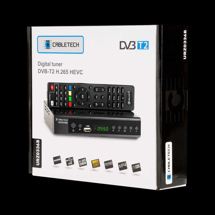 Tunery Dekodery DVB-T2 H.265 HEVC Kruger&Matz Cabletech + Kabel HDMI