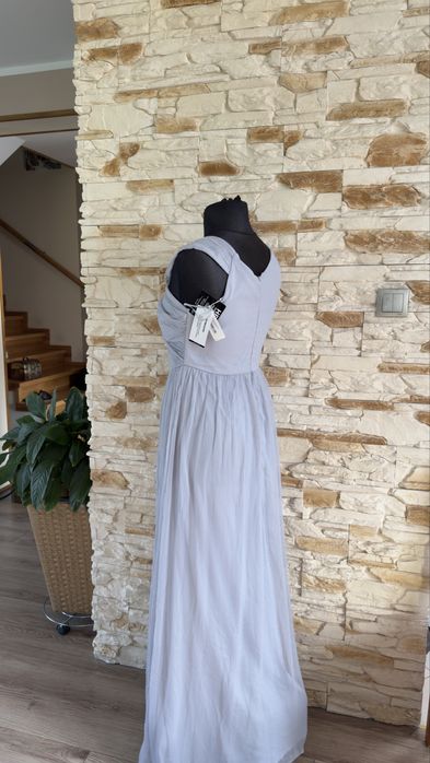 Fioletowa sukienka maxi NLY Eve EU 38