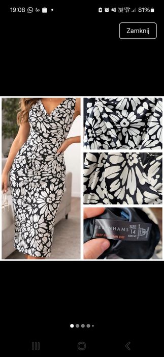 Elegancka sukienka komunia/wesele L