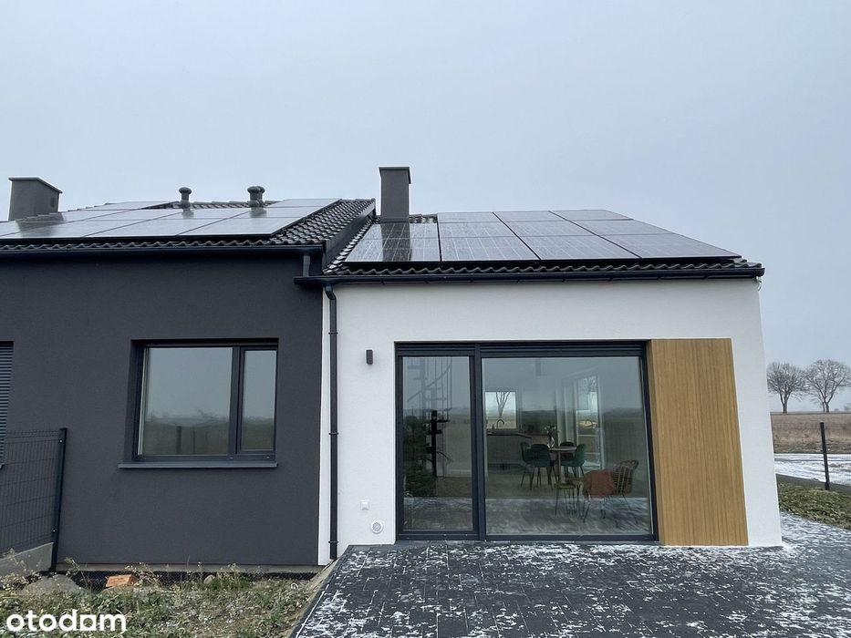 Energooszczędne parterowe z antresolą 4 pokoje Fotowoltaika 8 kWp