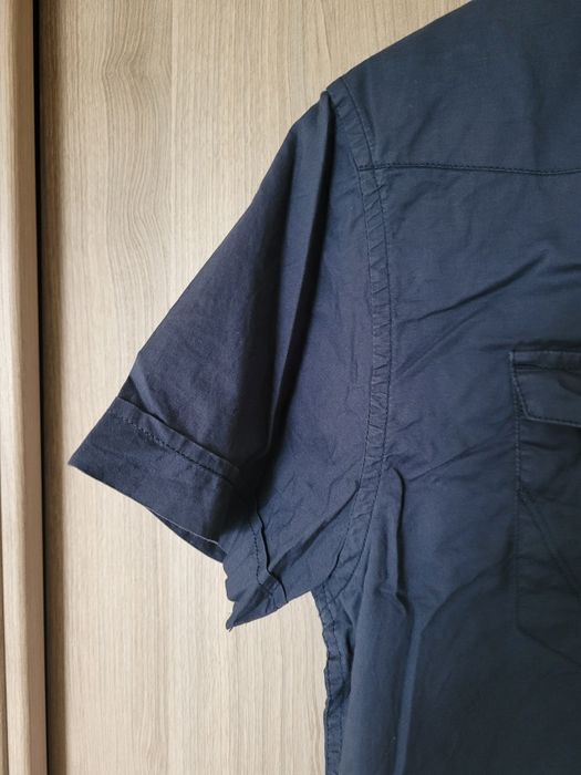 Koszula męska Wrangler bawełna granatowa S