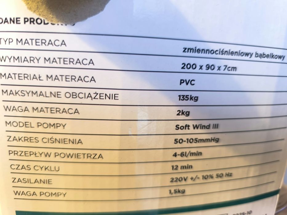 Materac przeciwodleżynowy