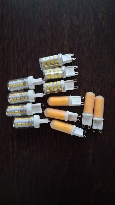 Żarówki G9 ciepłe, biały i zimne