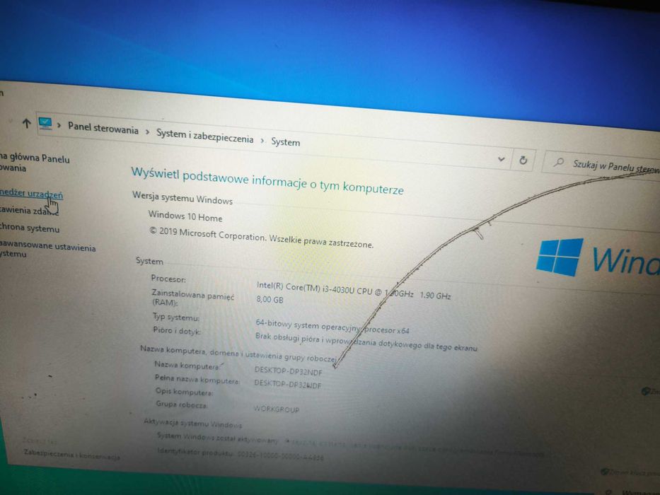 Laptop Dell 17 5000 na części i3 p26e 17 cali