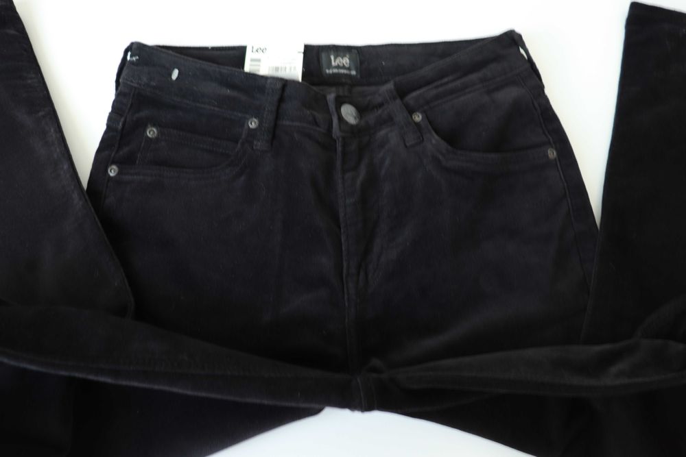 LEE SCARLETT HIGH W27 L33 damskie spodnie nowe skinny welurowe jeansy