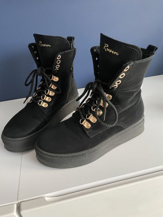 Botki buty ze skóry naturalnej