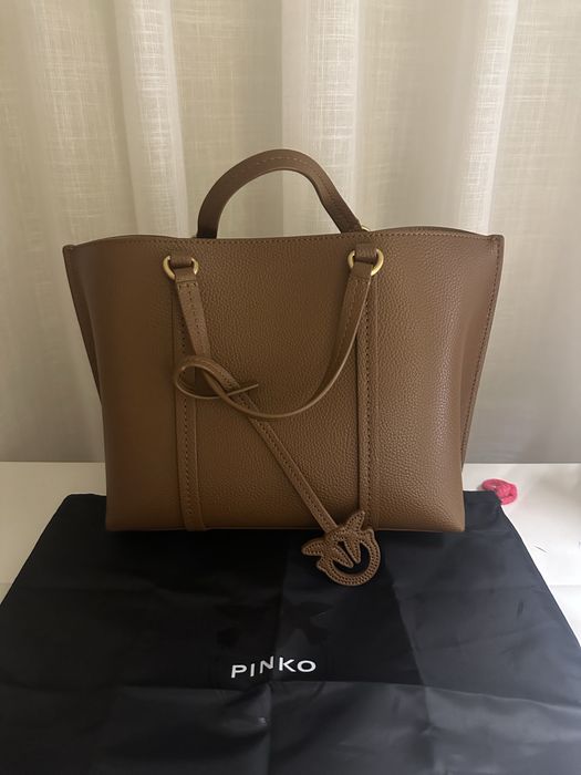 Mala castanha Pinko carrie tote bag