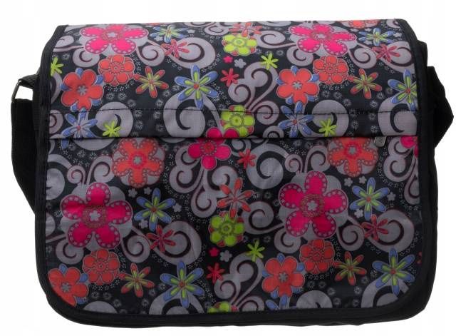 młodzieżowa torba z poliestru z szerokim, regulowanym paskiem - loren