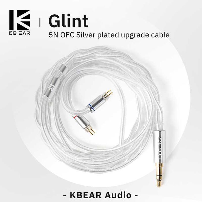 ‼️ KBEAR Glint (2Pin / QDC / MMCX) - сменный кабель для IEMs наушников