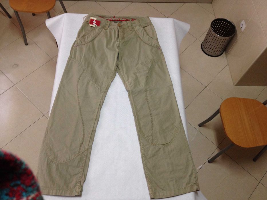 Calças Wearplay Novas Com Etiqueta Tamanho 33 Cor Bege