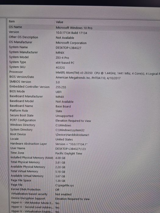 Мини ПК MINIX NEO Z83-4 Pro
