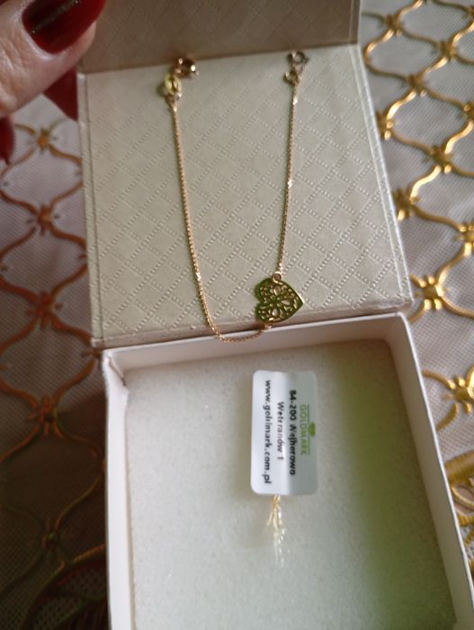 Złota bransoletka na rękę 333