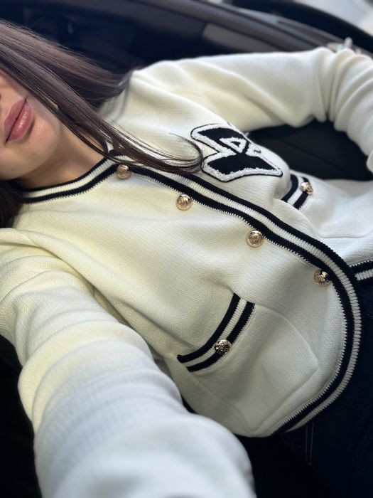 Молочний кардиган Karl Lagerfeld, В НАЯВНОСТІ (светр, подарунок)