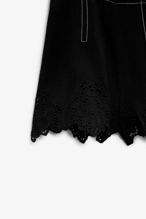 ZARA azurowy boho zip bawelna lato szorty S