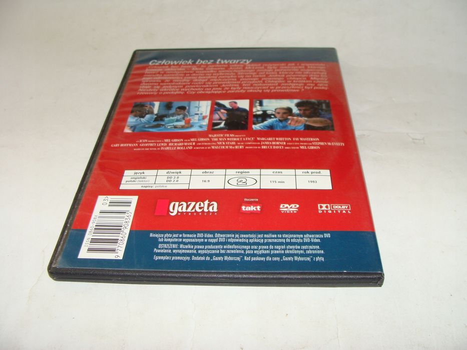CZŁOWIEK BEZ TWARZY MEL GIBSON DVD *