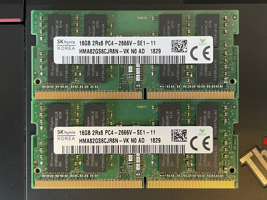 32gb (2x16gb) DDR4 SODIMM Hynix