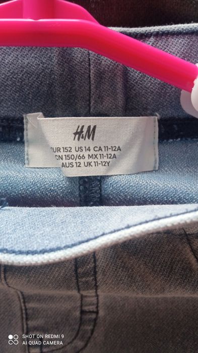 Jeansy dziewczęce 152 H&M