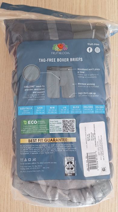 Bokserki FRUIT OF THE LOOM 3xl  6cio pak