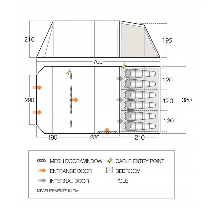 Rodzinny namiot Vango Lismore 600XL