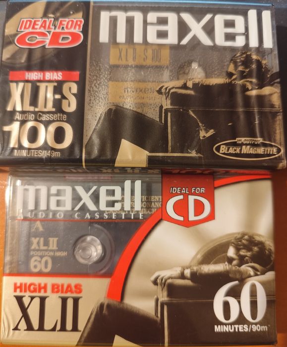 Zestaw dwóch nowych kaset chrom MAXELL XLII i XLIIS