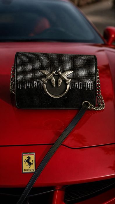 Чёрная сумочка Love bag  пинко мини италия оригинал Pinko