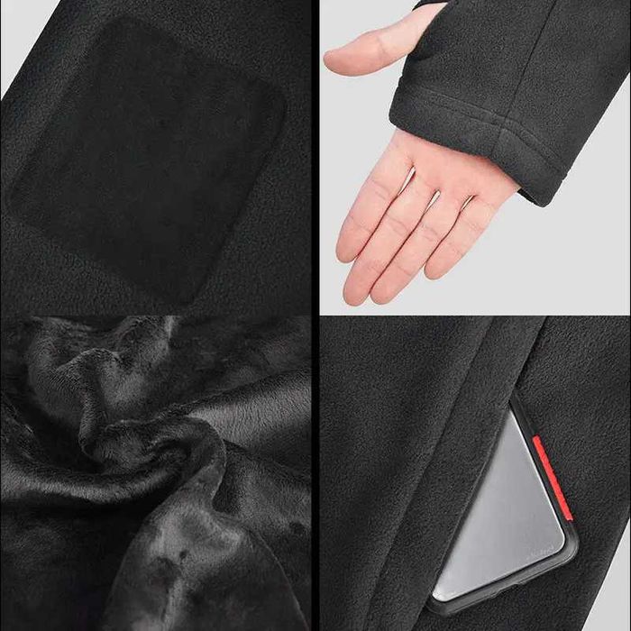 Розпродаж! Тактична флісова кофта куртка Han-Wild HW012 Black на хутрі