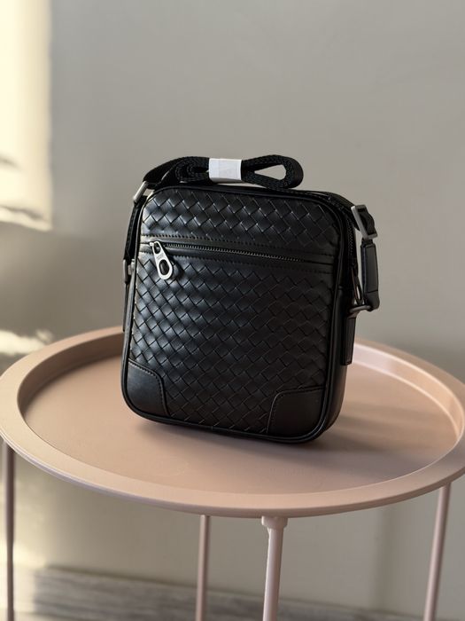 Мужская плетеная сумка барсетка клатч