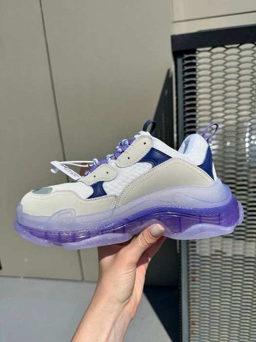 Buty Balenciaga Triple S clear sole violet