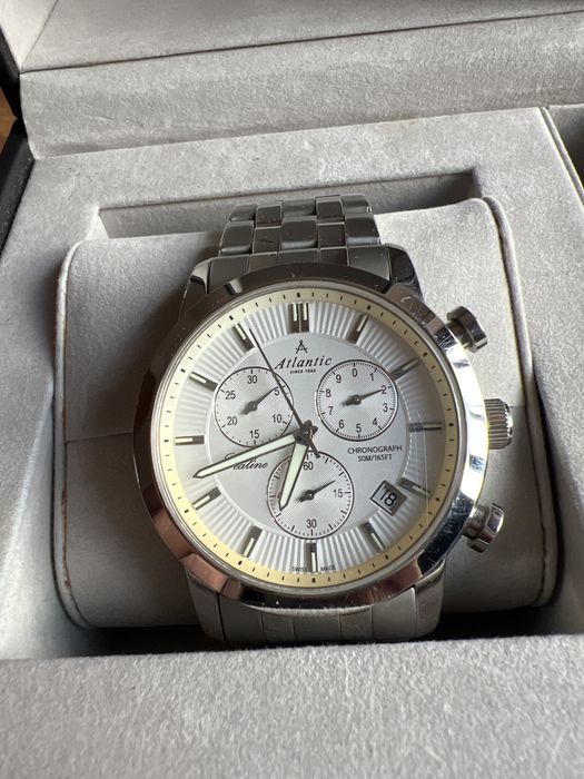 Piękny Zegarek męski Atlantic Sealine chronograph 44mm