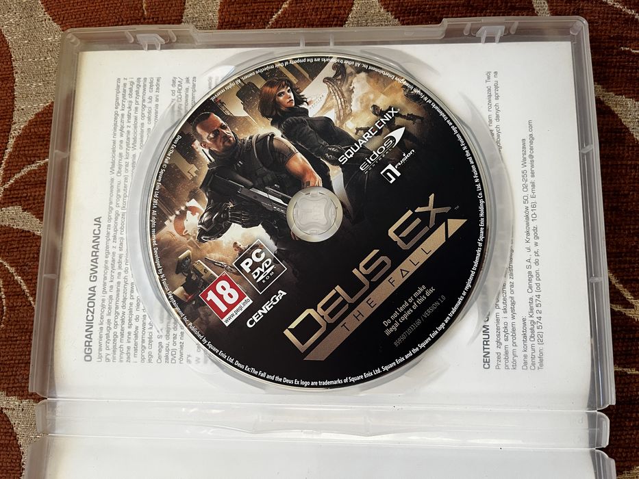 Deus EX the fall PC dvd