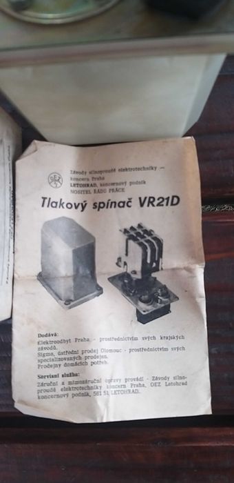 Wyłącznik ciśnieniowy VR 21D G1/2" 0,25-0,35Mpa