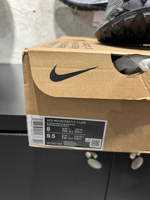 Кросівки Nike ACG Mountain Fly 2 Low "Triple Black" — EUR 41 (26 см), Нові