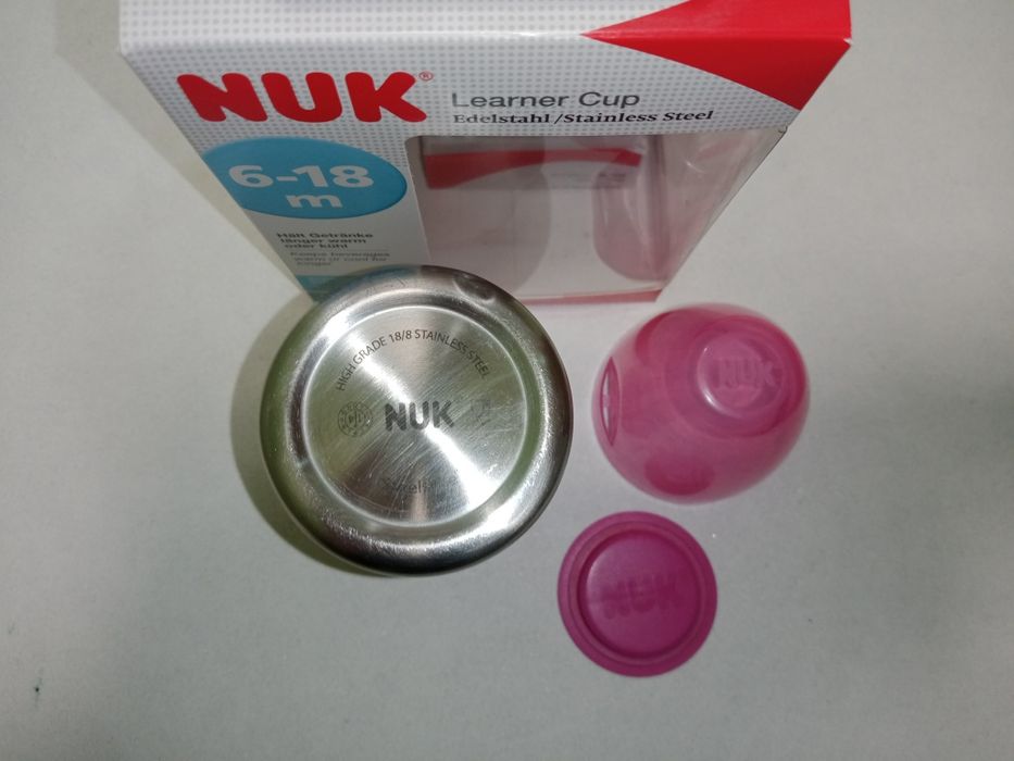 NUK 6-18 mcy termos, stał nierdzewna, butelka, bidon, pojemnik.