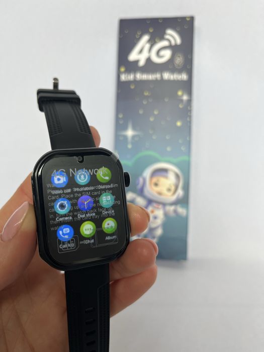 Smart watch zegarek dotykowy 4G dla dzieci z funkcją kamery czarny