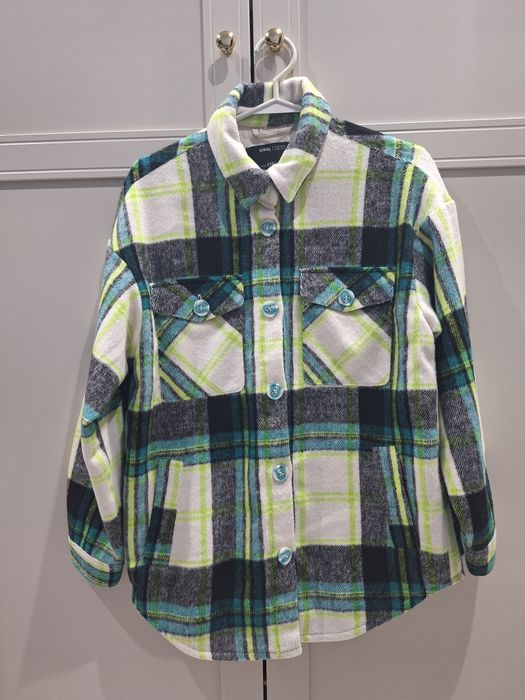 Kurtka koszulowa damska jesienna w kratę okrycie Sinsay rozmiar XXS 32