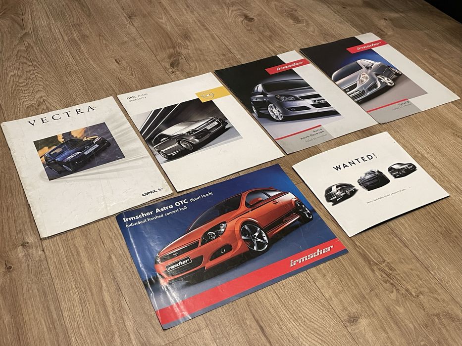 Prospekty Opel Vectra, Irmscher Corsa, Astra, Auto Magazyn