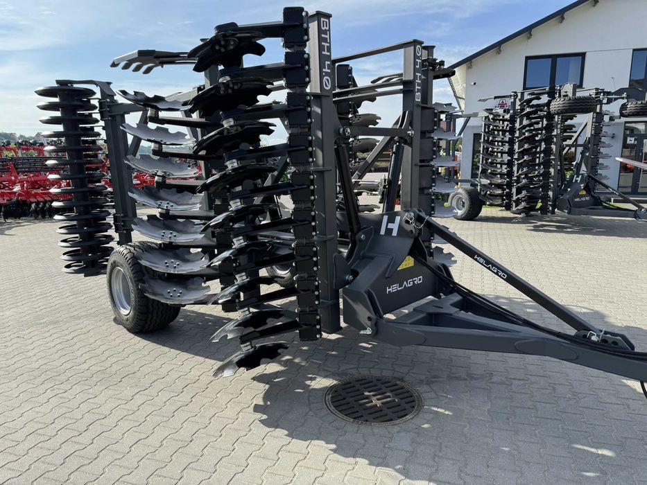 Brona talerzowa hydrauliczna 4,0 m HELAGRO BTH z wózkiem NOWOŚĆ