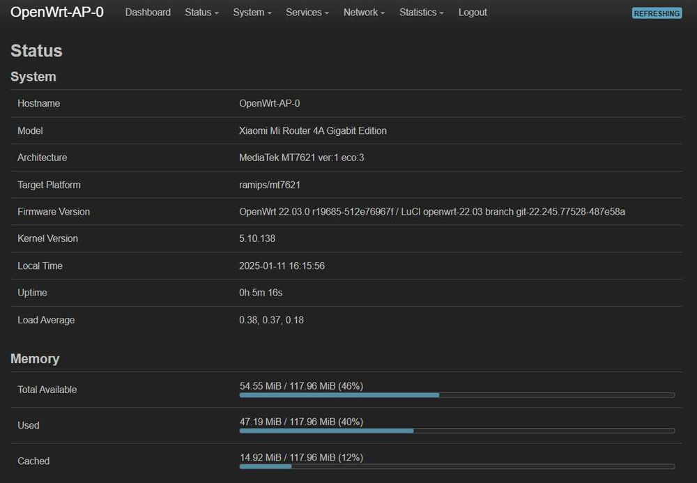 Router XIAOMI Mi Router 4A (Dual Band, Wi-Fi 5, OpenWRT)