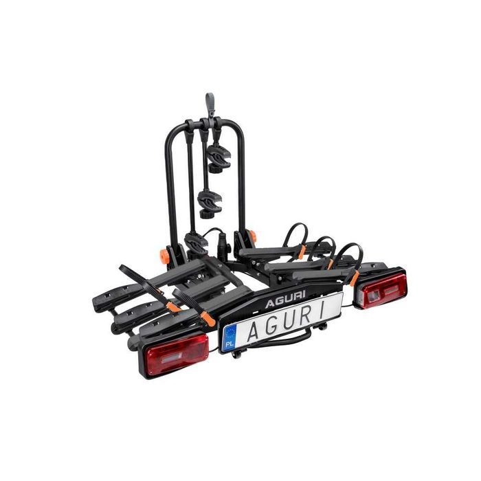 Bagażnik Platforma Rowerowa Aguri Krab 3 Czarna Składana Nowość