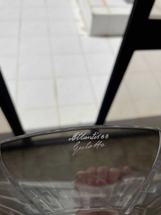 Centro de Mesa Atlantis – Design Gerald Gulotta (1988) – Cristal Assinado