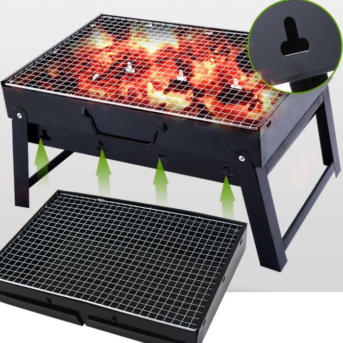 GRILL Ogrodowy PRZENOŚNY Węglowy SKŁADANY Turystyczny
