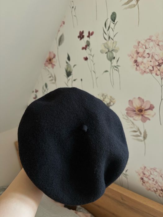 Beret klasyczny czarny vintage