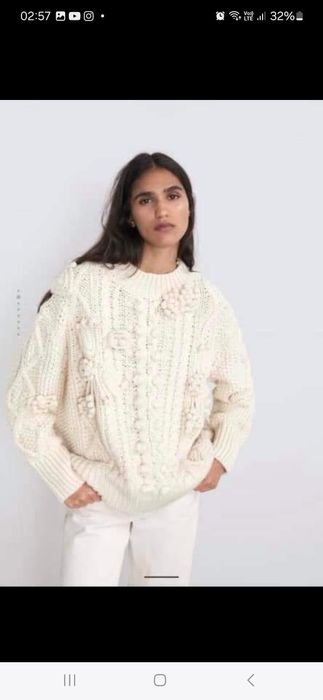 Zara nowy sweter Siwiec