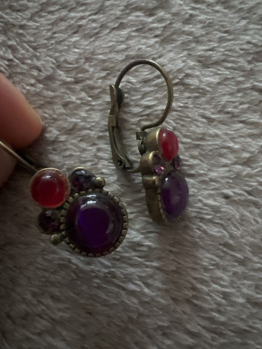 Kolczyki vintage biżuteria odpinane