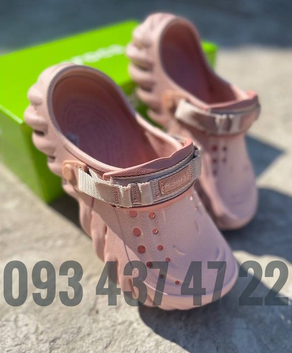 Echo clog Peach White Жіночі Крокси Сабо Crocs Echo clog Crocs