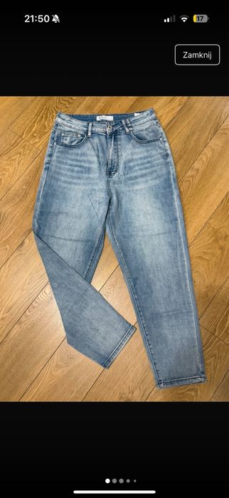 Niebieskie spodnie jeansowe jeansy UiUj jeans rozmiar M