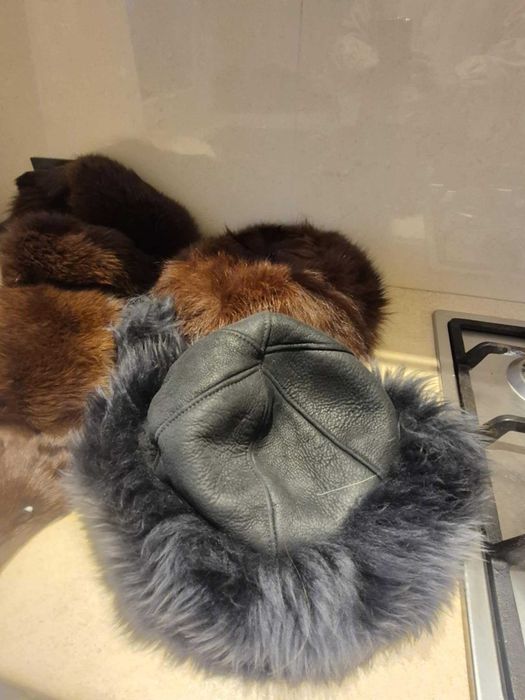 czapki skórzane i futrzane, lisy i norki VITAGE