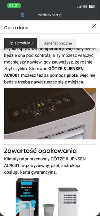 Klimatyzator przenośny