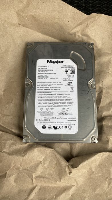 Жорсткий диск Maxtor DiamondMax 21 B/N: 6RA2R05M